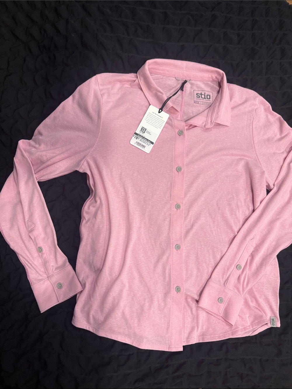 Stio Women’s Divide Shirt, Mountain Rose Heather, Small